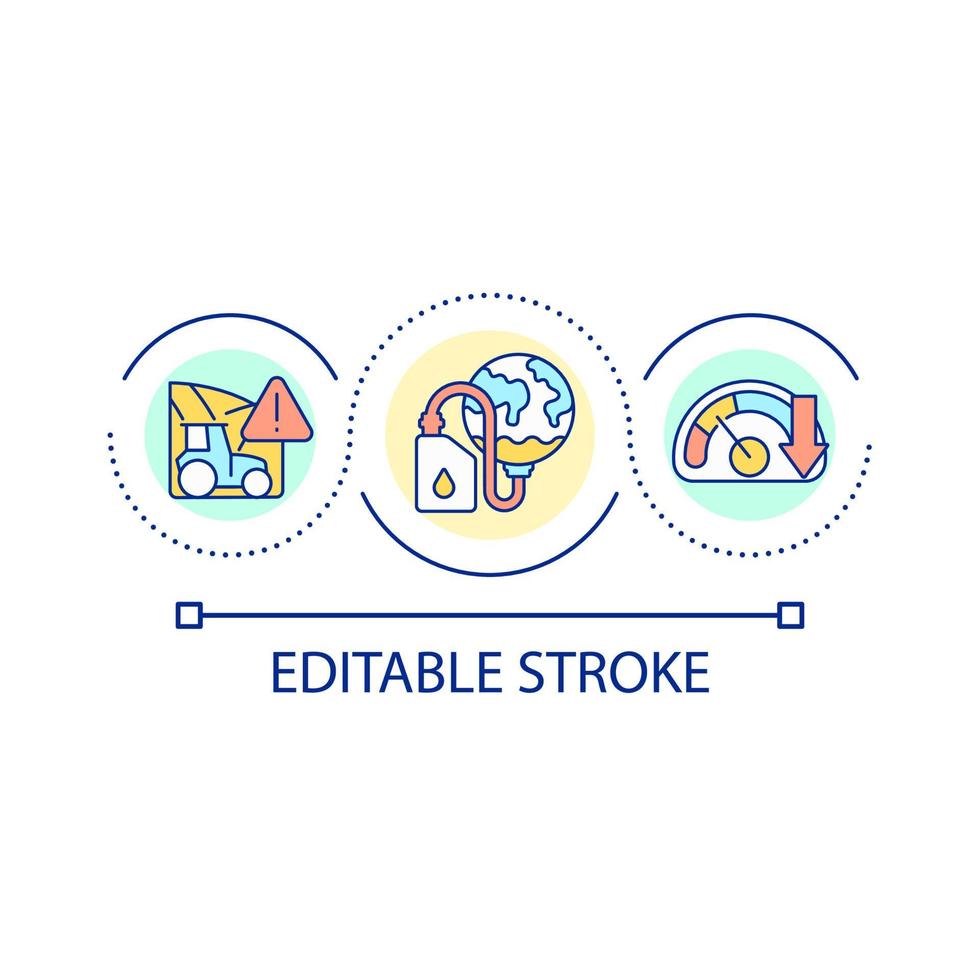 Lack of natural resources loop concept icon vector