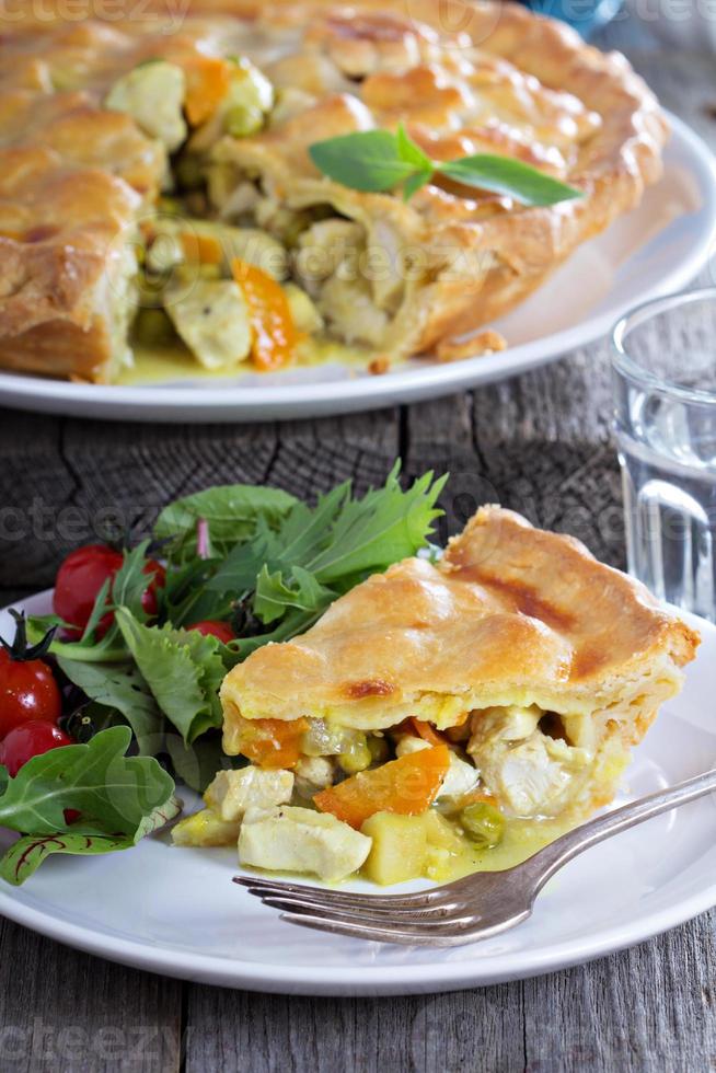 Chicken curry savory pie photo