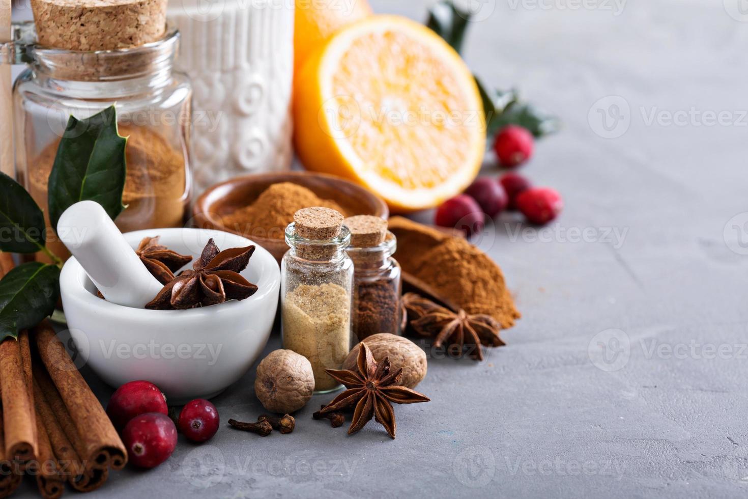 Homemade mix of spices in a jar photo