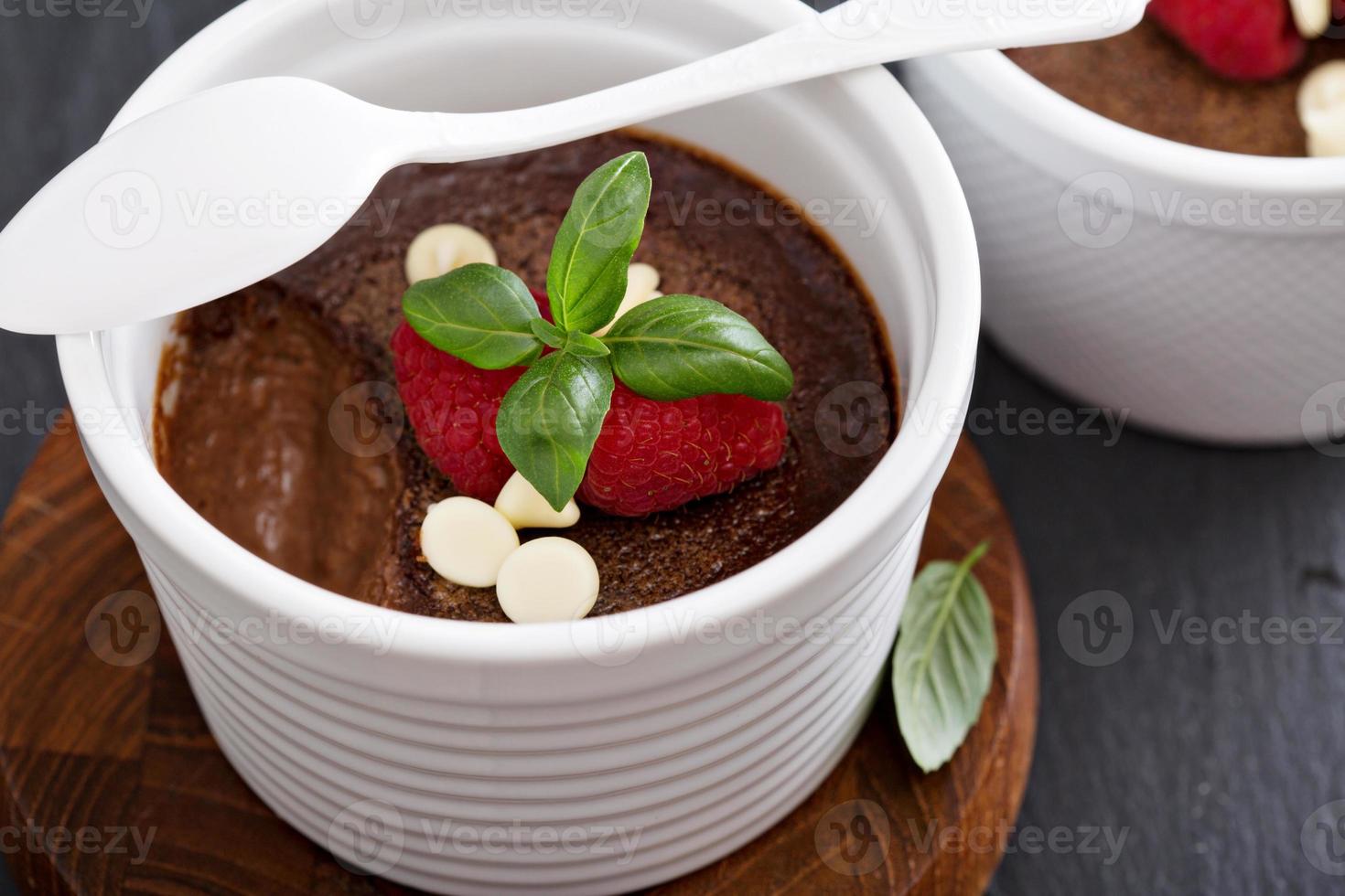 Chocolate pots de creme photo
