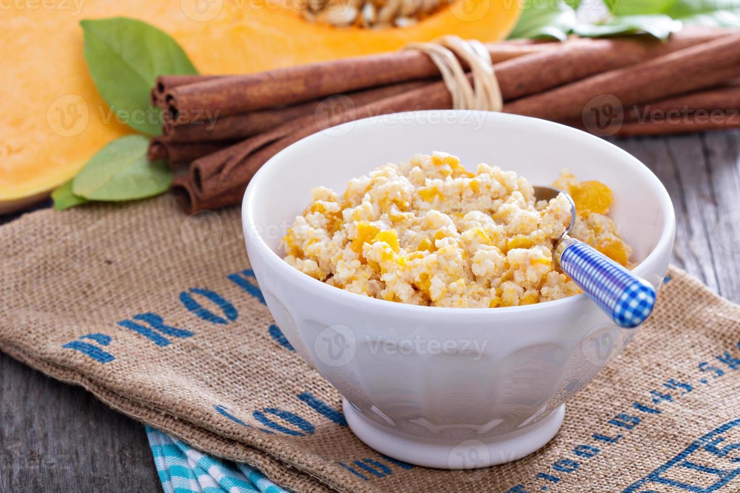 Pumpkin millet porridge photo