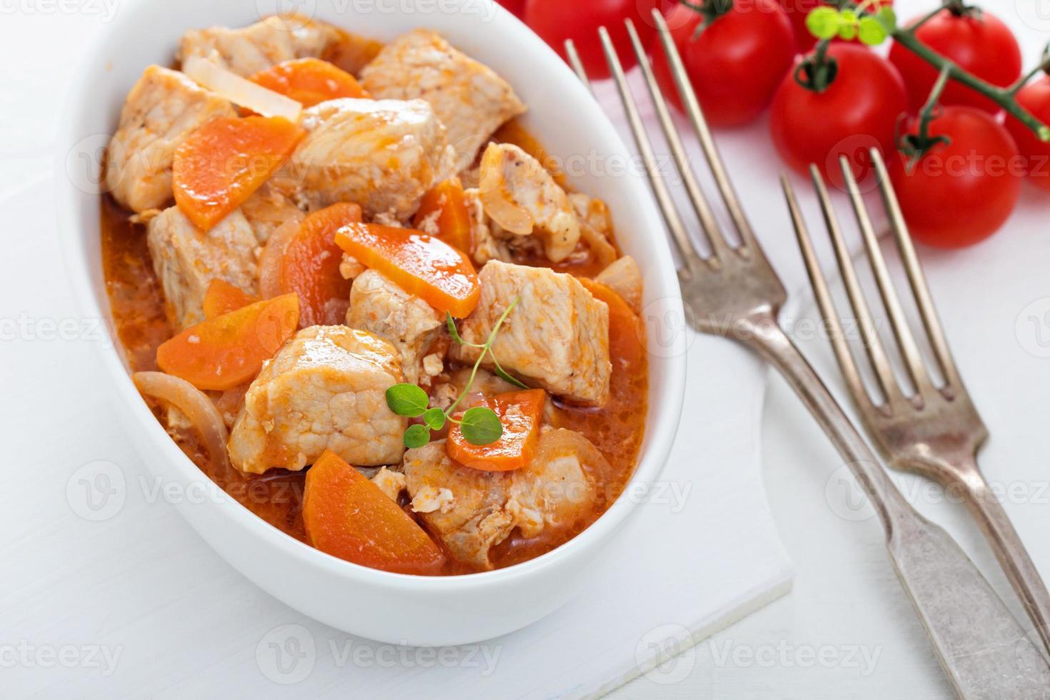 Pork and vegetable stew photo