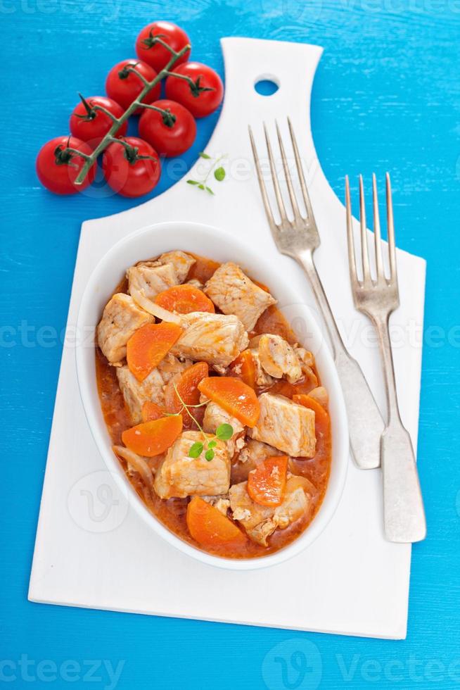 Pork and vegetable stew photo
