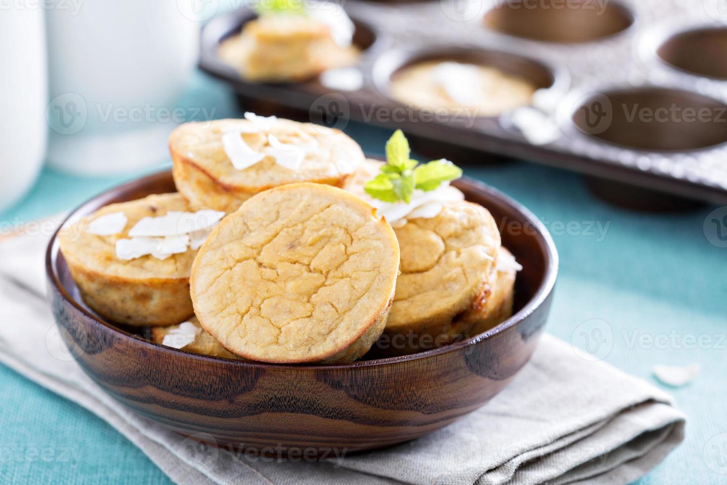 Banana coconut muffins photo