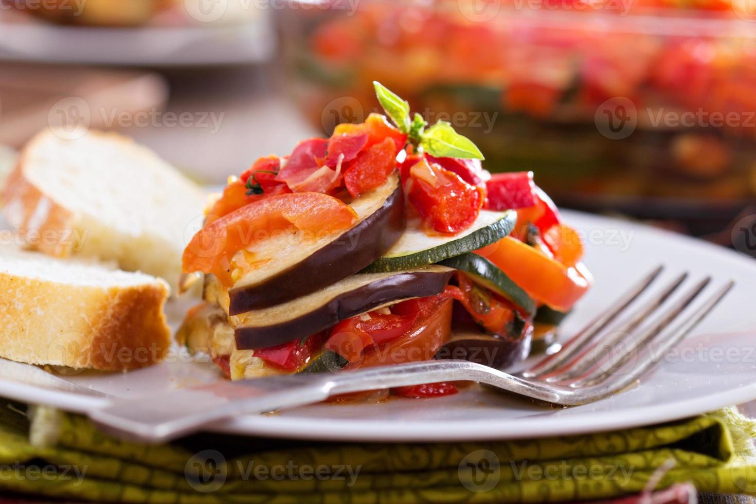 Ratatouille on a plate photo