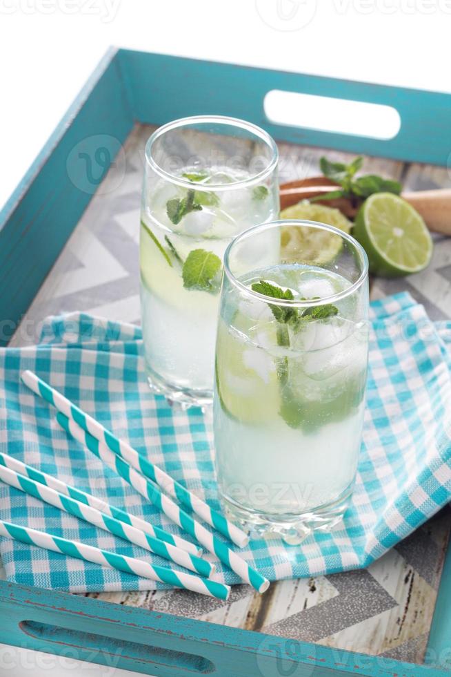 Mojito in tall glasses photo