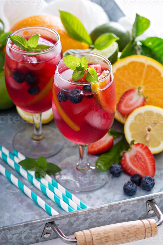 Ice cold red sangria with citrus fruits 15703357 Stock Photo at Vecteezy