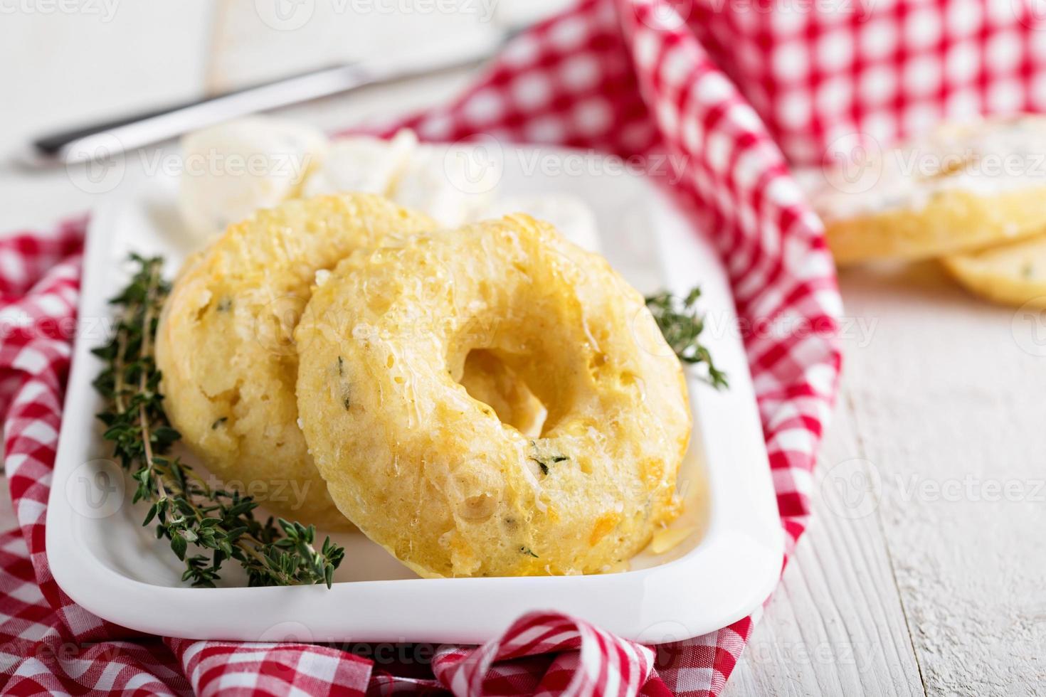 Savory cheese donuts with thyme photo