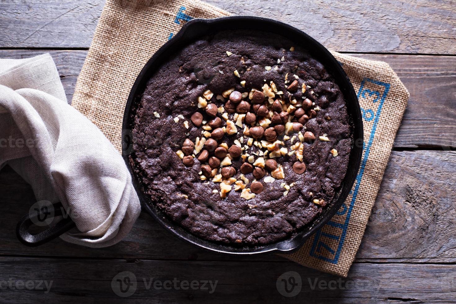 Chocolate skillet cookie photo