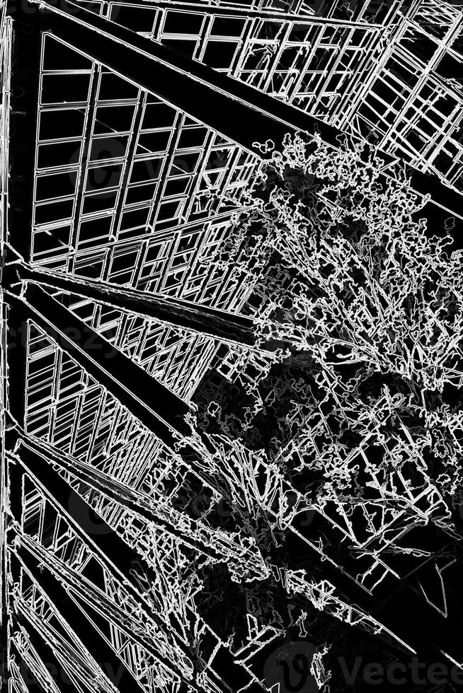 Digital Illustration Geometric Architecture Postcard Background Effect photo