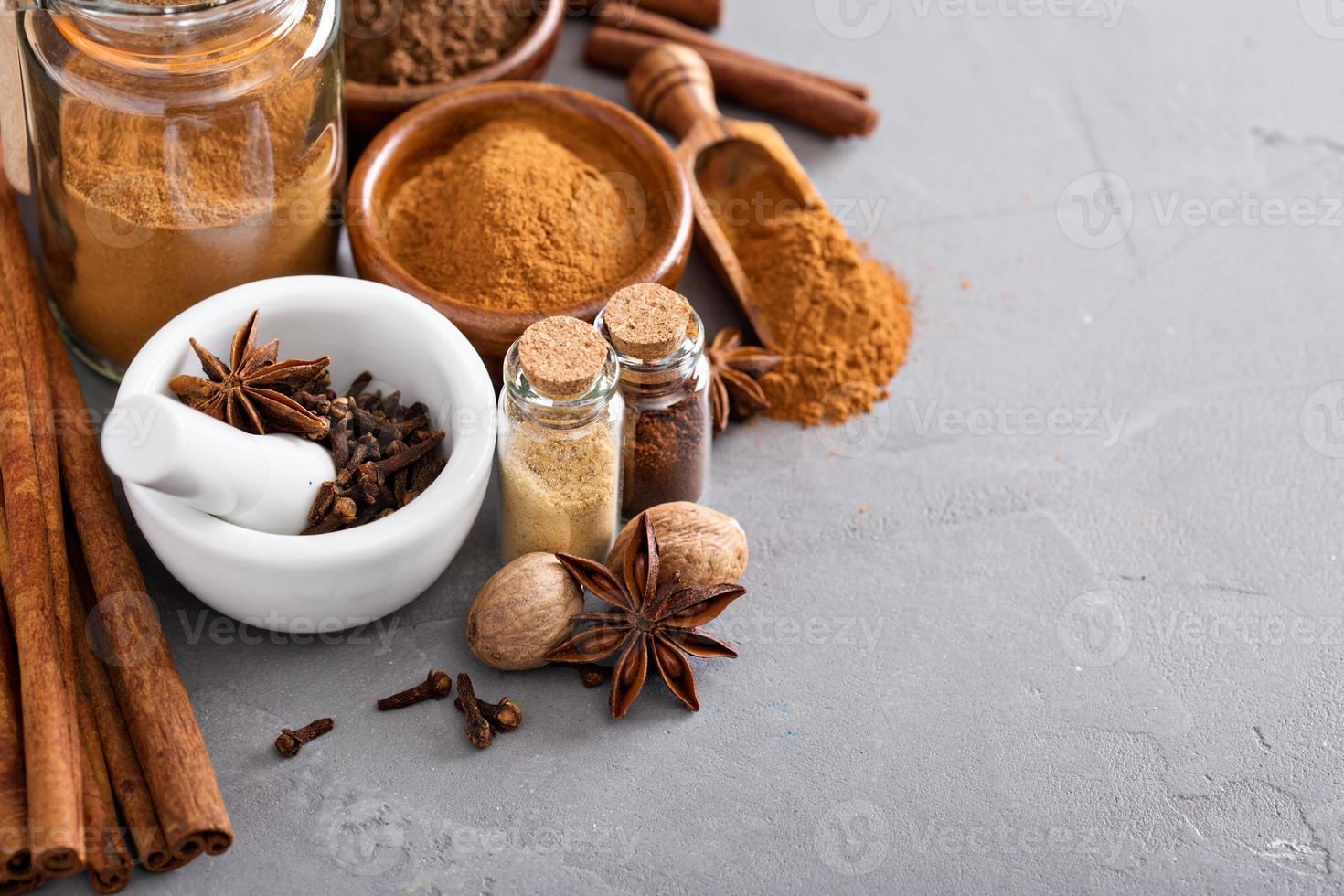 Homemade mix of spices in a jar photo