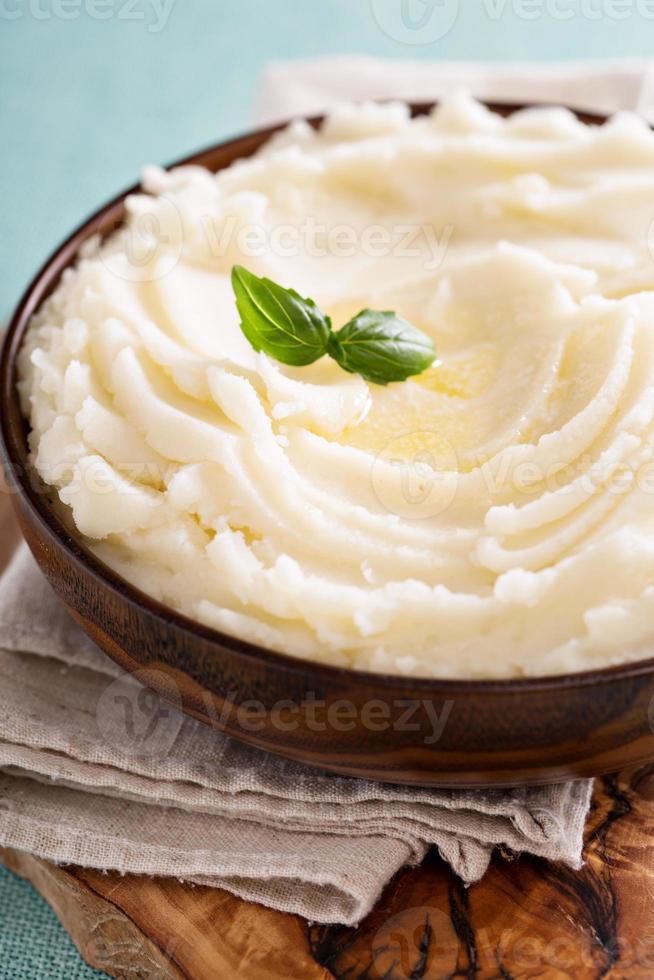 Mashed potatoes in a big bowl photo