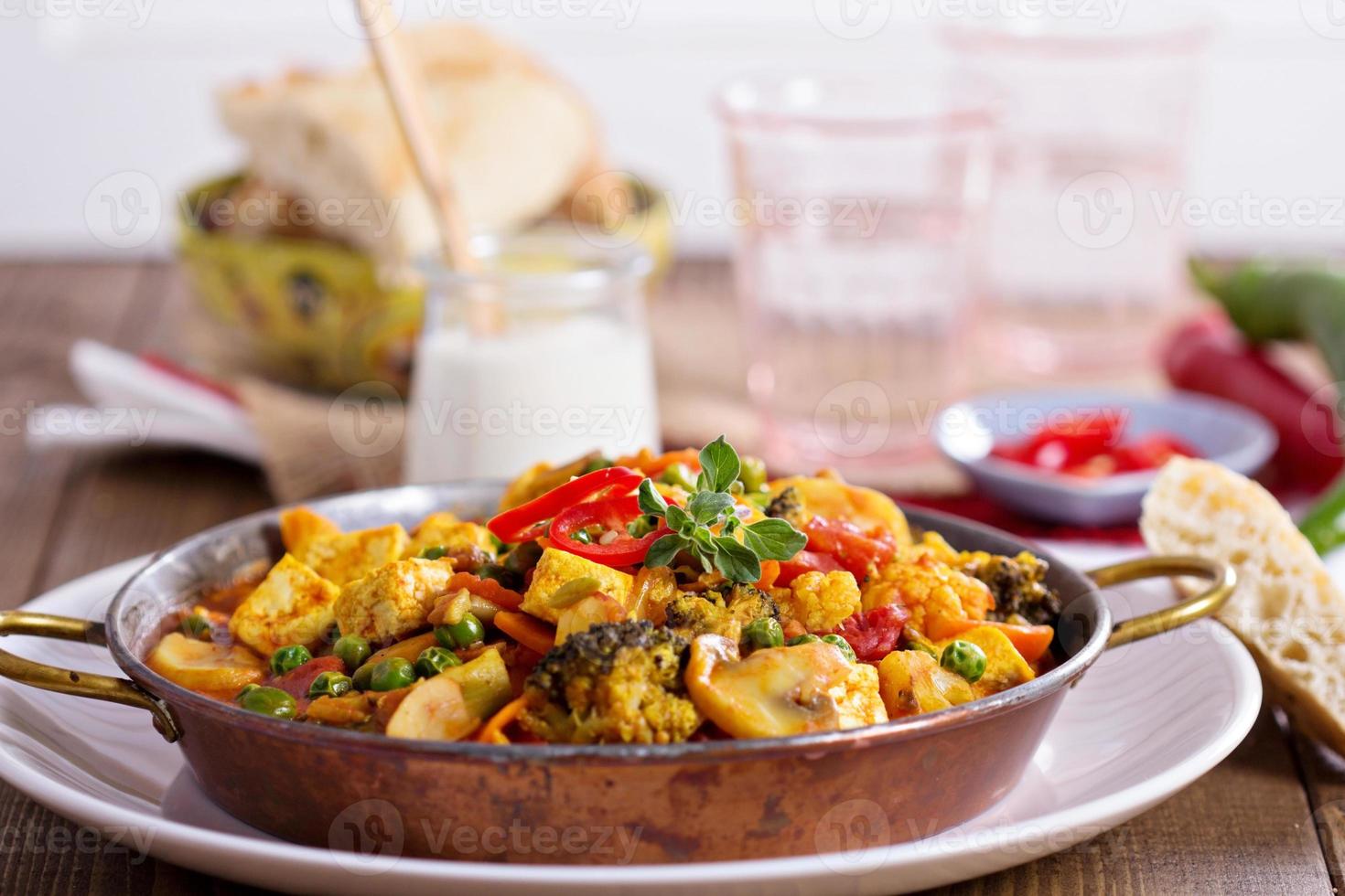 Vegan curry with tofu and vegetables 15705380 Stock Photo at Vecteezy