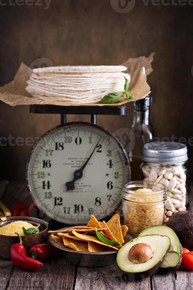 Ingredients for mexican cuisine photo