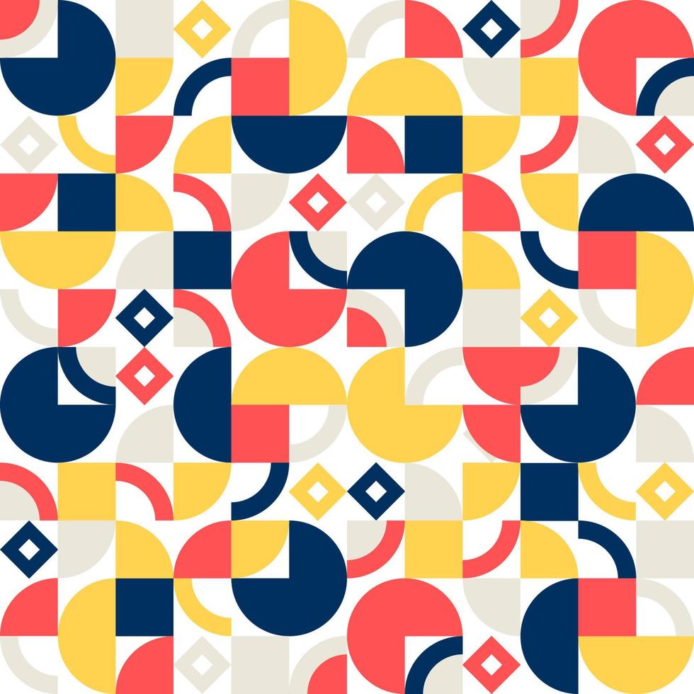 Abstract Colorful Geometric Seamless Pattern vector