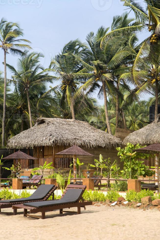 Bungalow on rge beach in Agonda, Goa, India photo