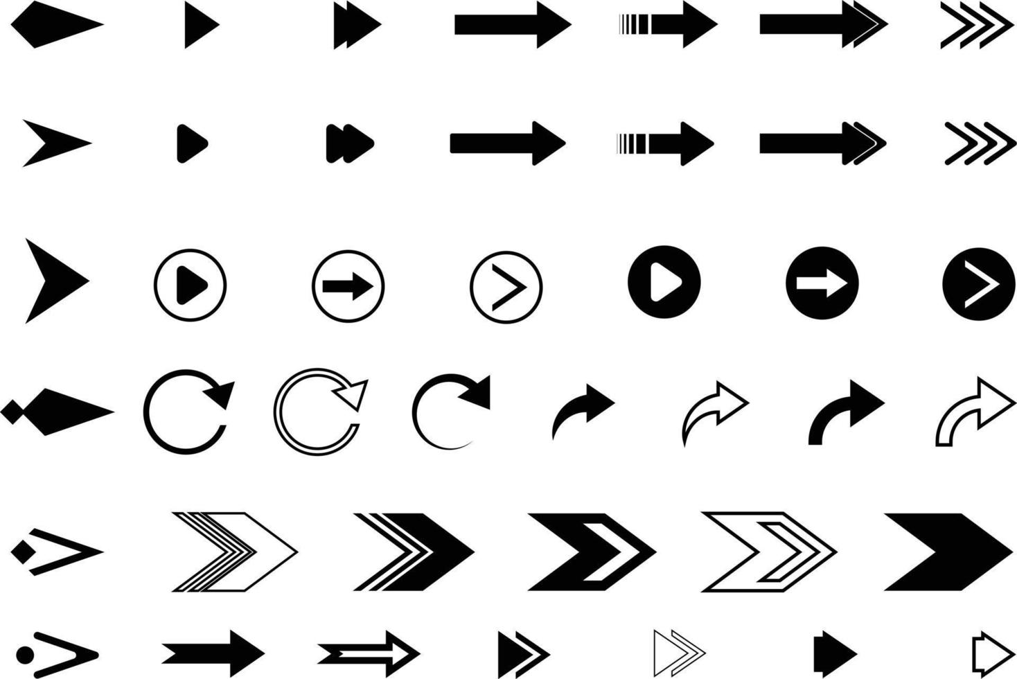 Set of arrow vector