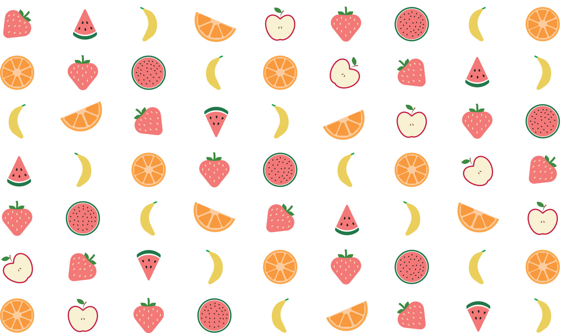 Free Vector  Fruits background desktop wallpaper, cute vector