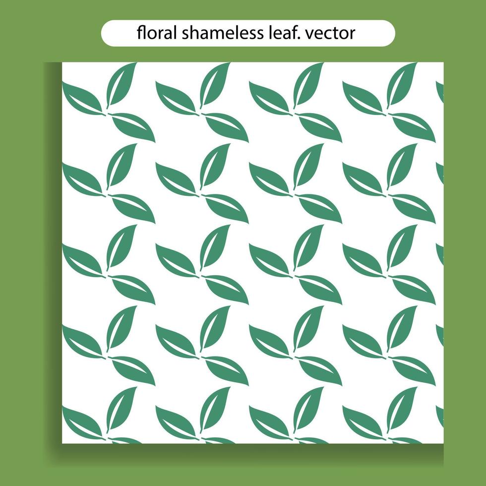 Floral shameless leaf pattern, vector file.