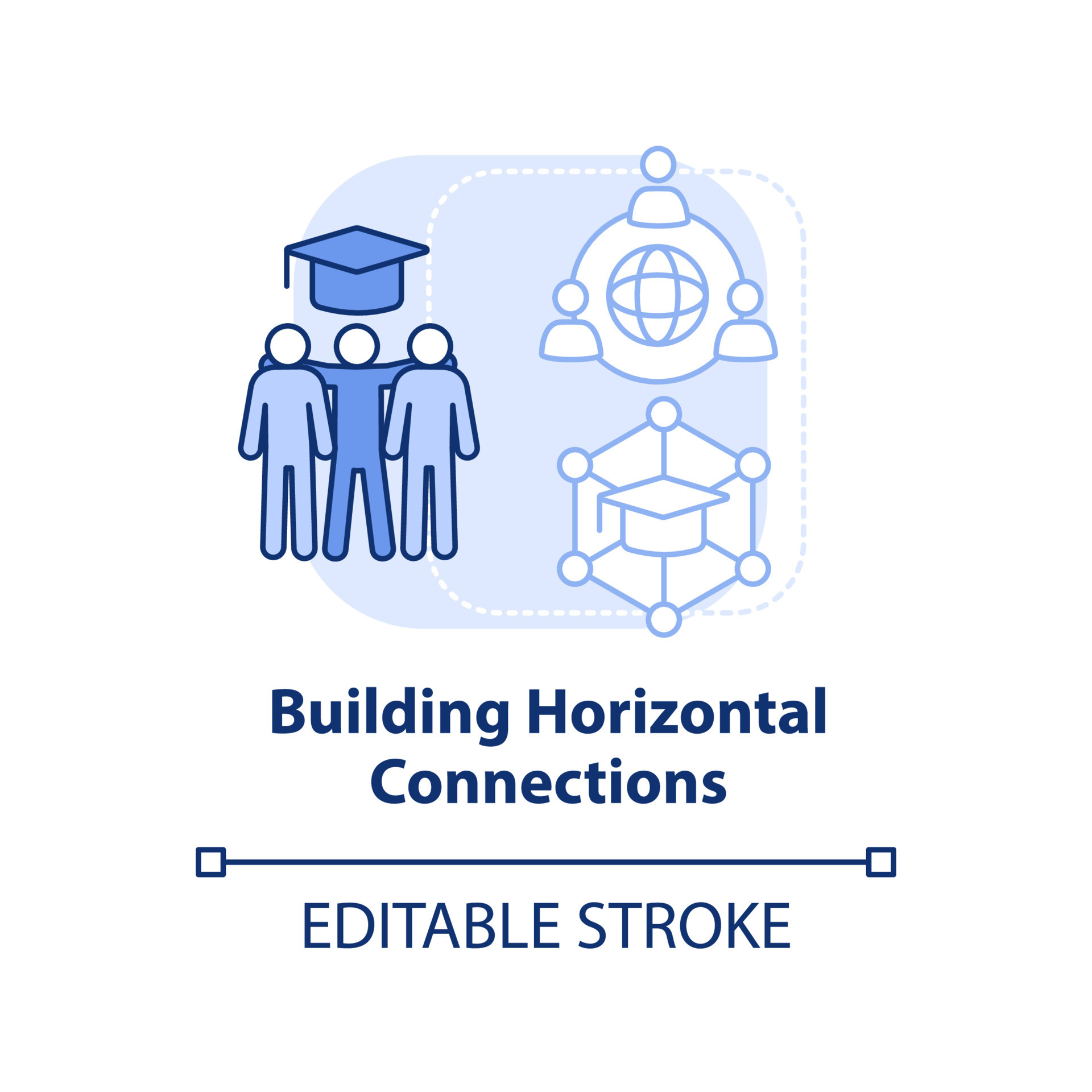 Building horizontal connections light blue concept icon 15707485 Vector