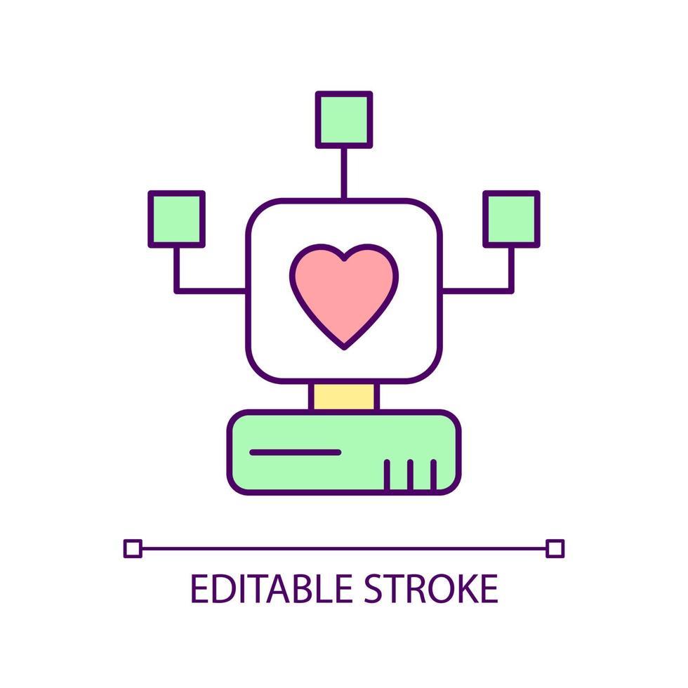 Clinical information system RGB color icon vector