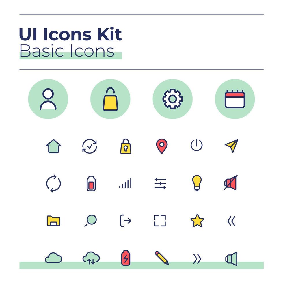 20-04-30 kit de iconos de interfaz de usuario 3.3 vector