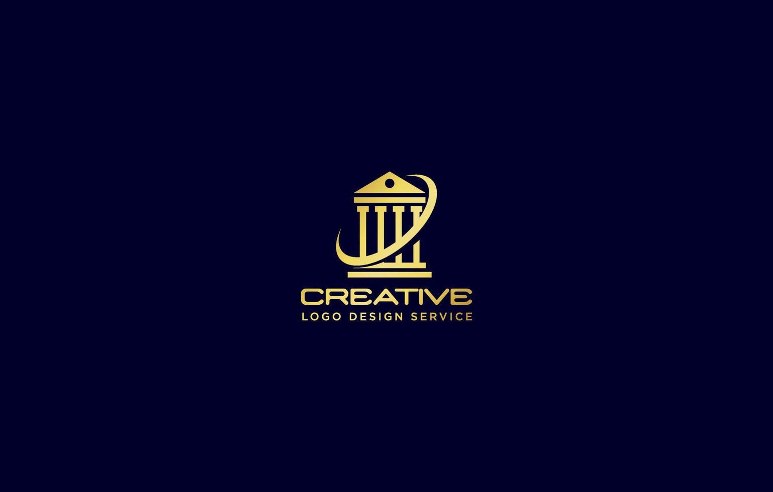 Vector law firm logo or lawyer logo with creative element style elegant logo