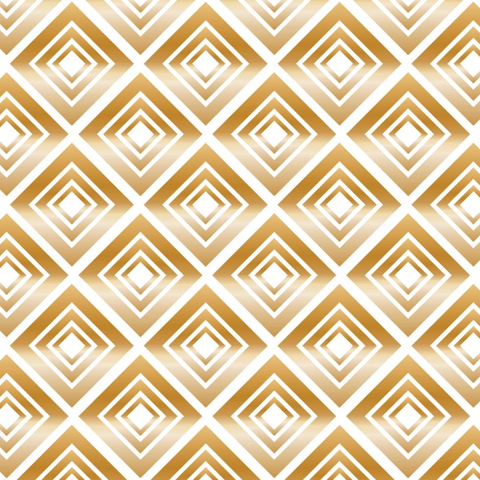 Gold Modern Pattern with Rhombuses. vector