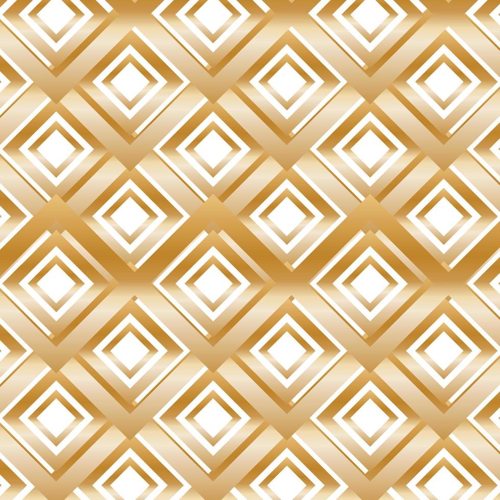 Gold Modern Pattern with Rhombuses. vector