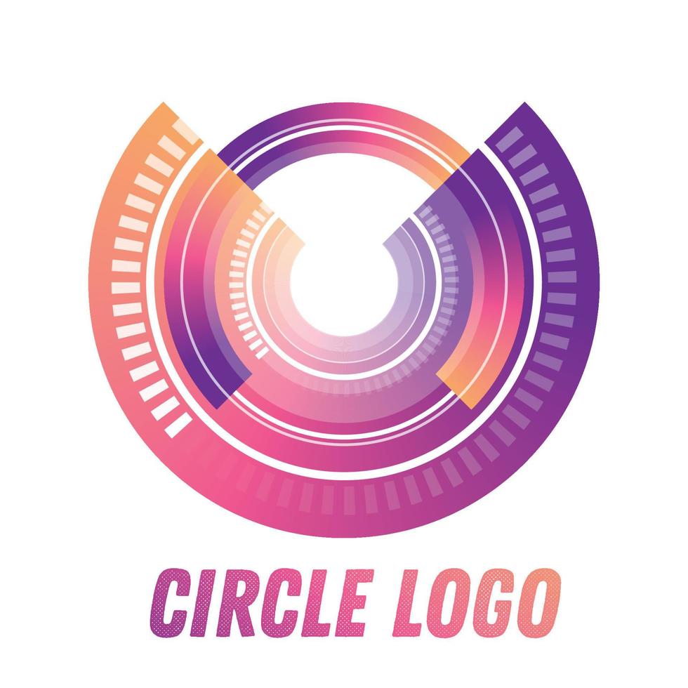Circle Logo Shape Isolated on White. vector
