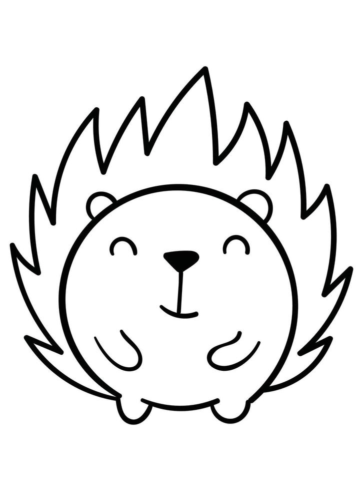 Cute Animals Coloring Page vector