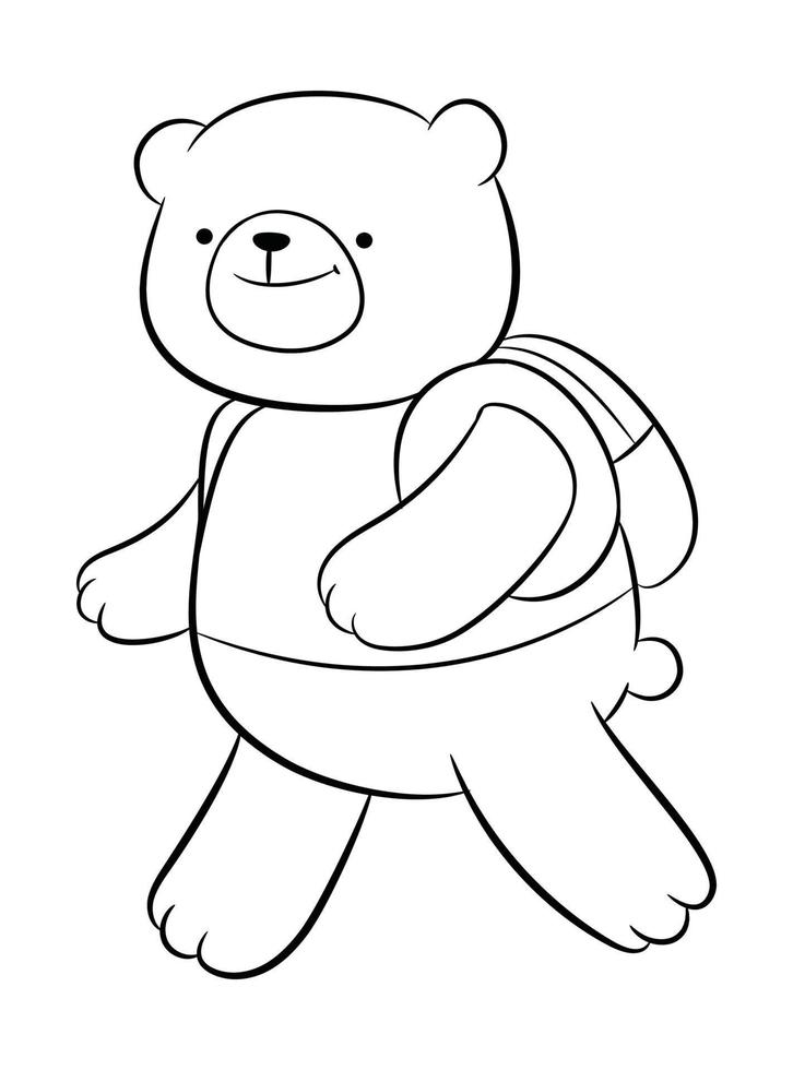 Cute Animals Coloring Page vector