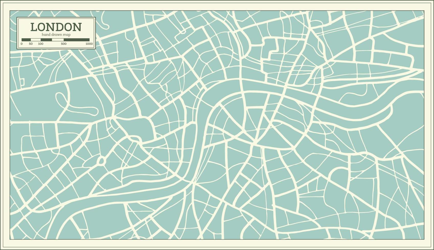 London Map in Retro Style. vector