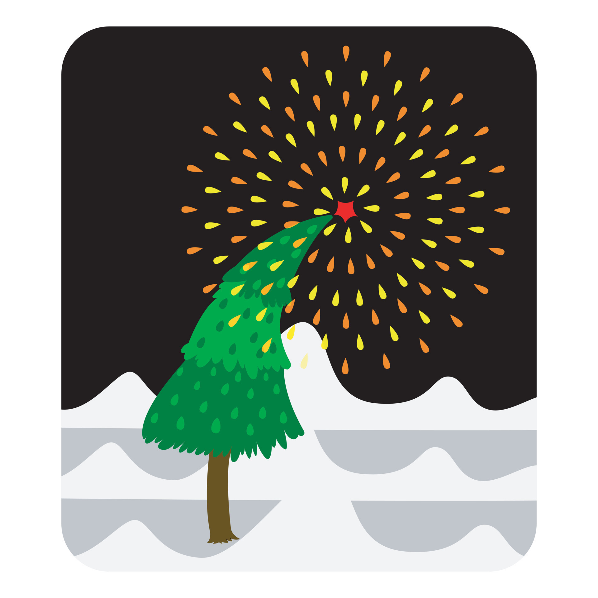 cartoon fir tree giving off light at night 15708806 Vector Art at Vecteezy cartoon fir tree giving off light at night 15708806 Vector Art at Vecteezy