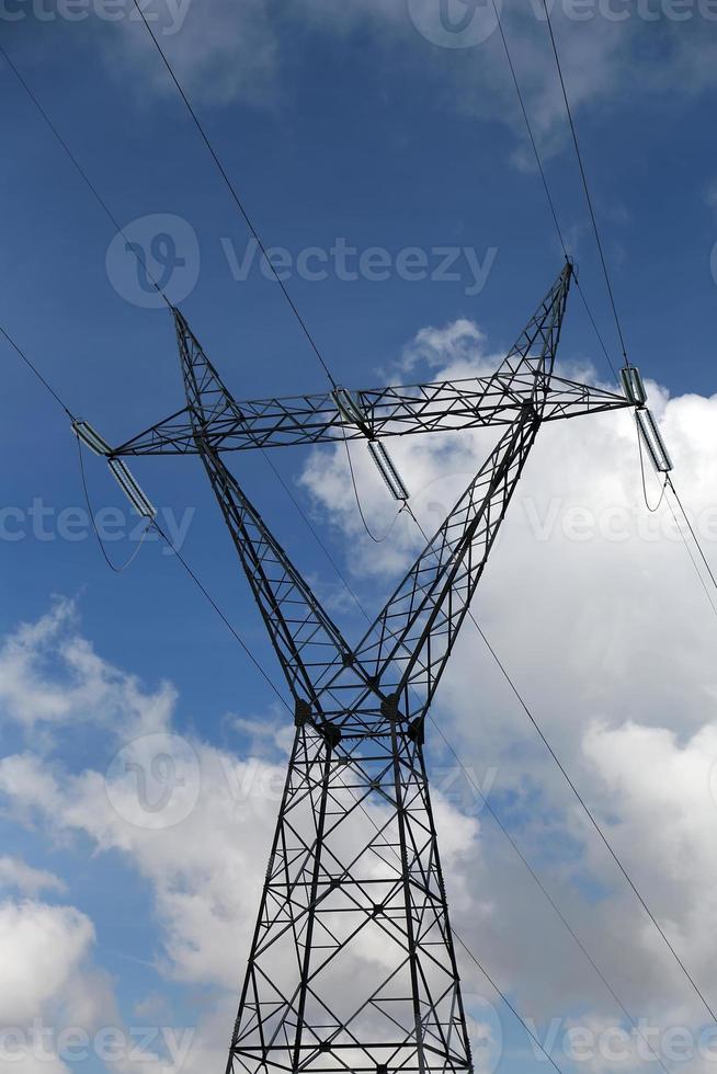 View at power lines photo