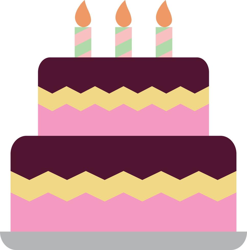 Party Cake icon design, Birthday Cake Element Illustration. vector