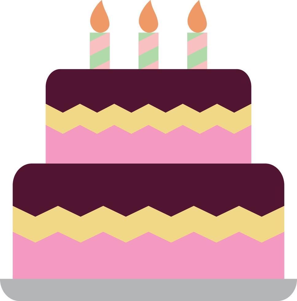 Party Cake icon design, Birthday Cake Element Illustration. vector