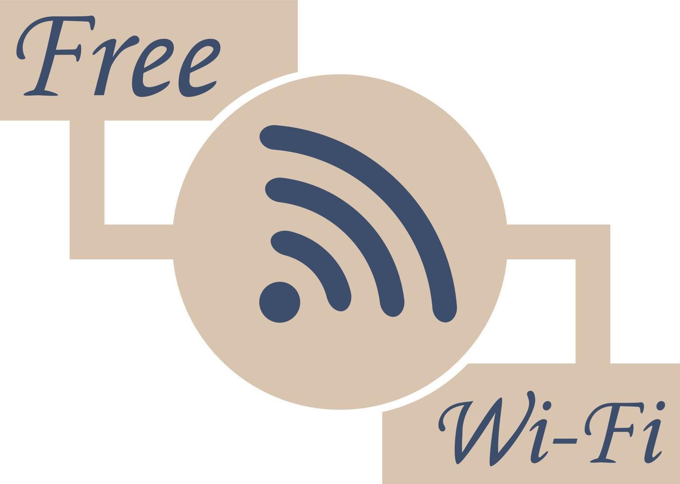 Flat style free Wi-Fi icon. network symbol for internet connection. vector