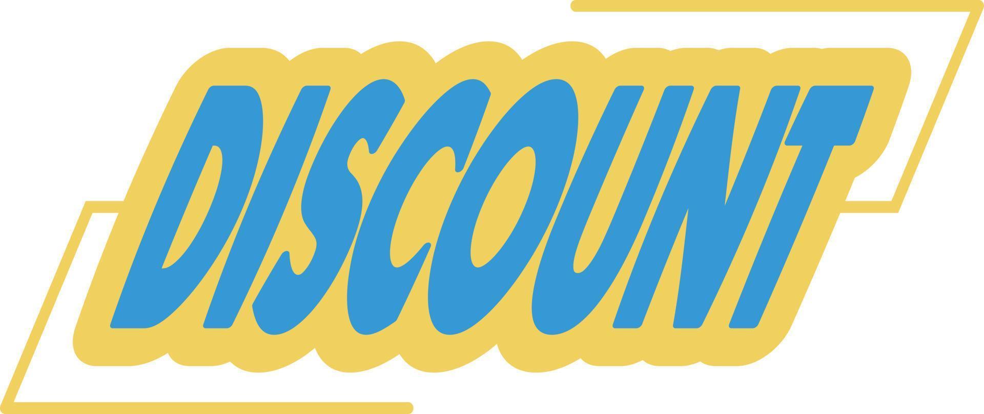 Discount label illustration, flat tag element design. vector