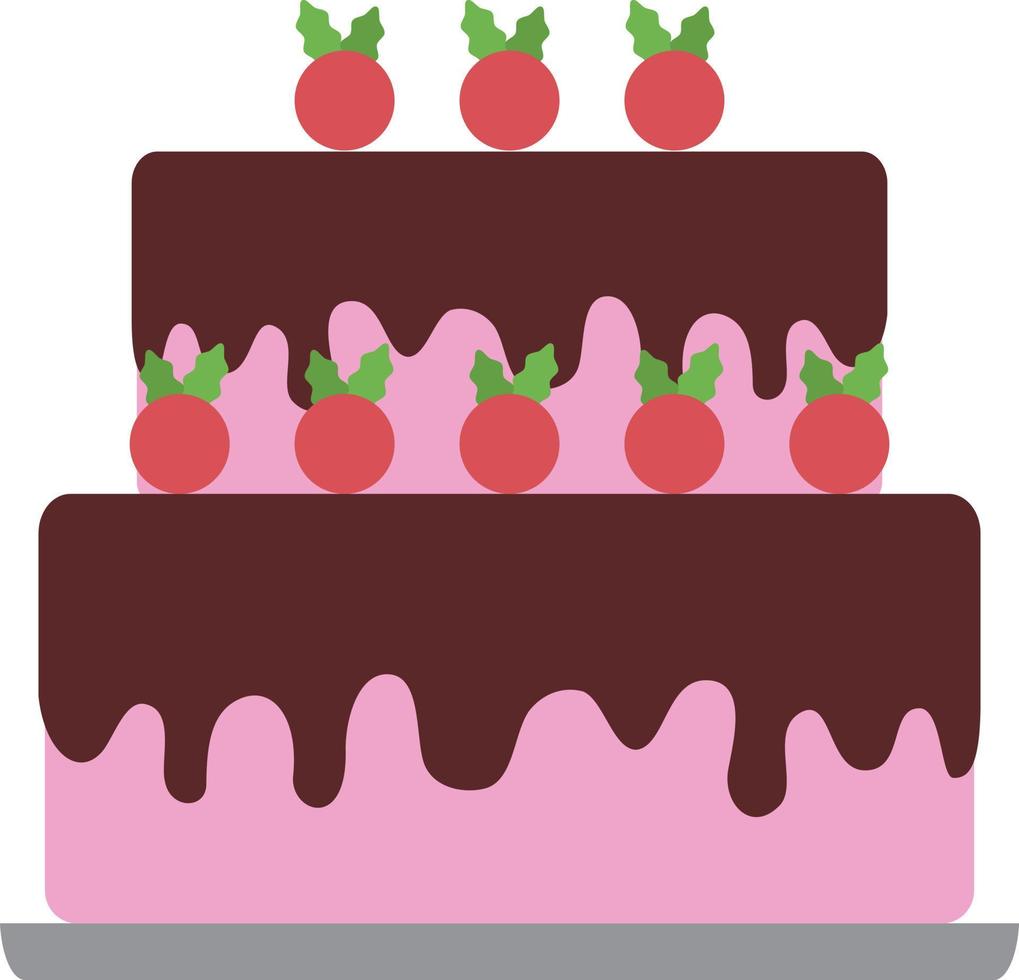 Party Cake icon design, Birthday Cake Element Illustration. vector