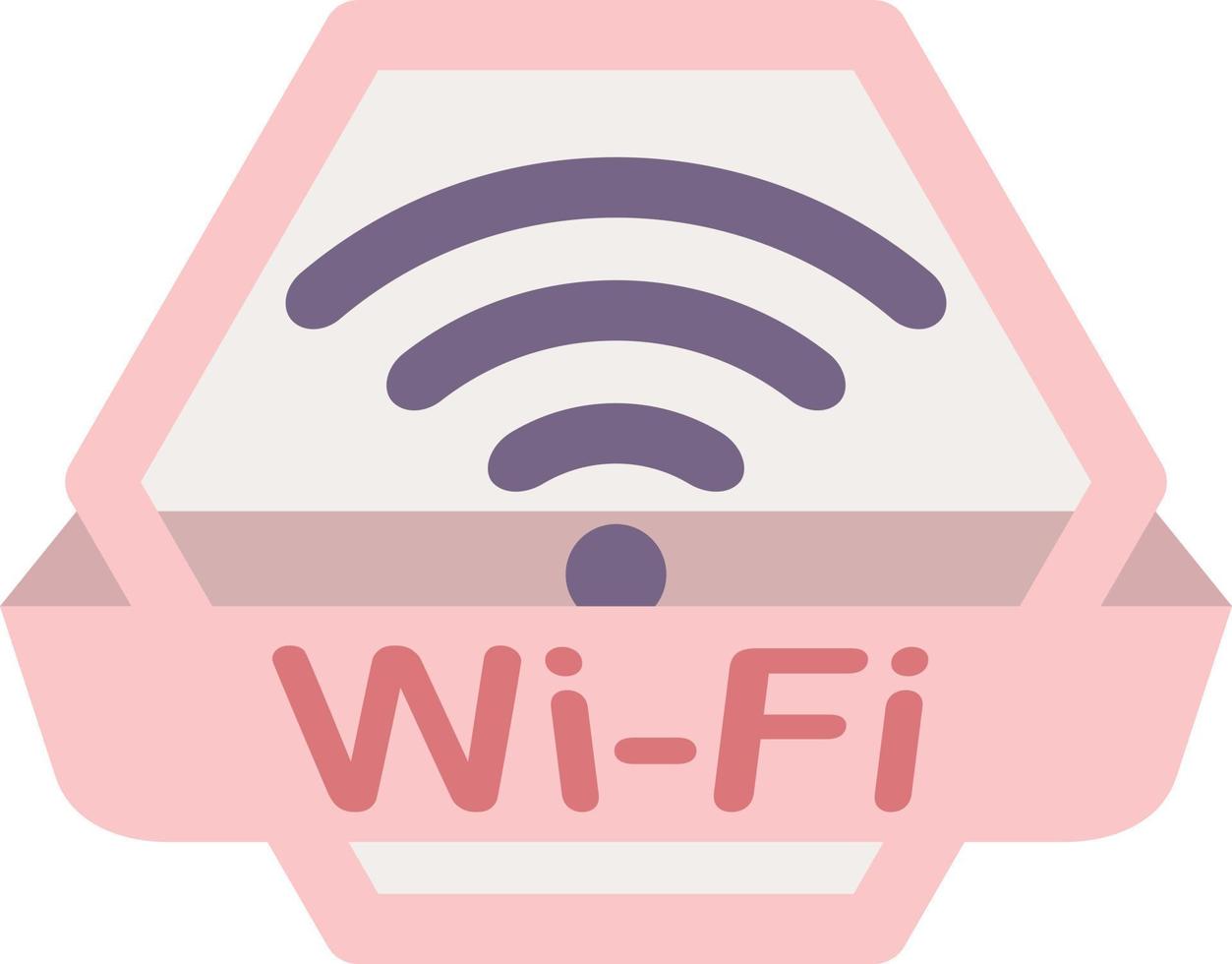 icono de wi-fi de estilo plano. símbolo de red para conexión a Internet. vector