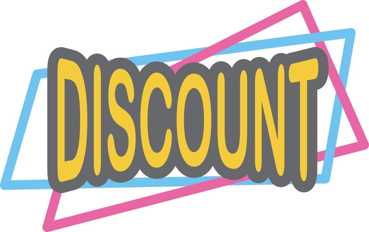 Discount label illustration, flat tag element design. vector