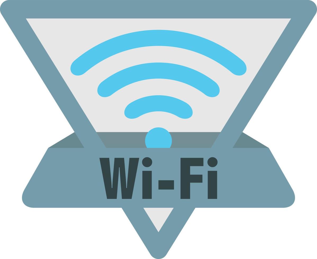 icono de wi-fi de estilo plano. símbolo de red para conexión a Internet. vector