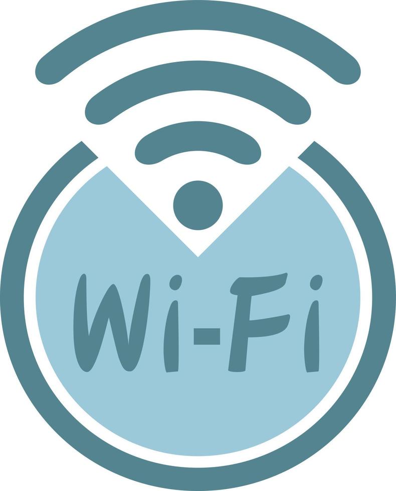 icono de wi-fi de estilo plano. símbolo de red para conexión a Internet. vector
