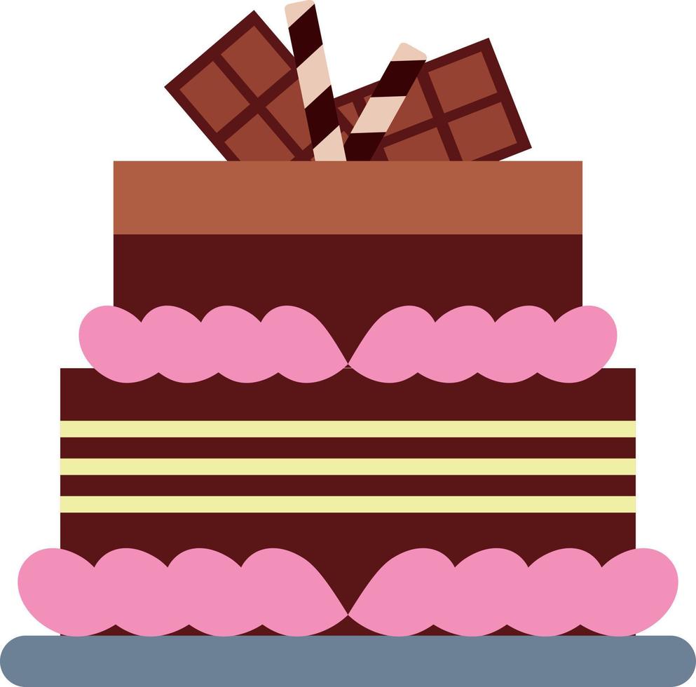 Party Cake icon design, Birthday Cake Element Illustration. vector