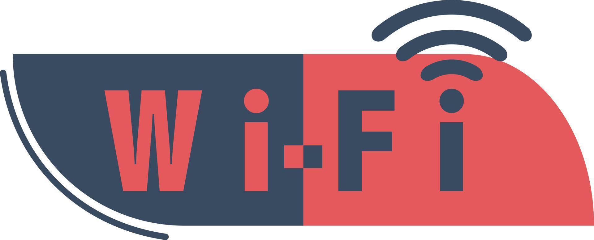 icono de wi-fi de estilo plano. símbolo de red para conexión a Internet. vector