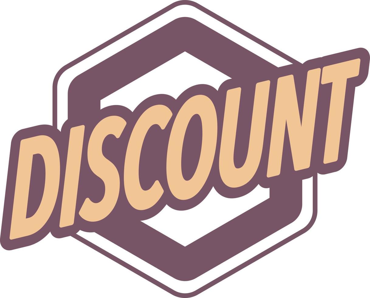 Discount label illustration, flat tag element design. vector