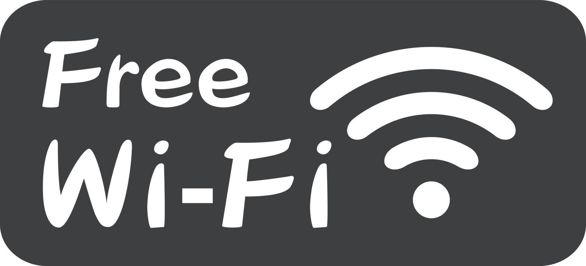 Flat style free Wi-Fi icon. network symbol for internet connection. vector