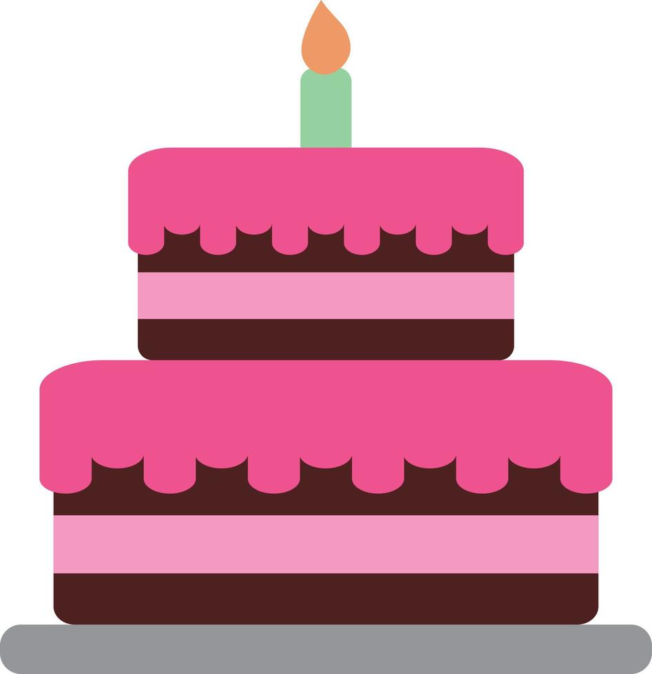 Party Cake icon design, Birthday Cake Element Illustration. vector