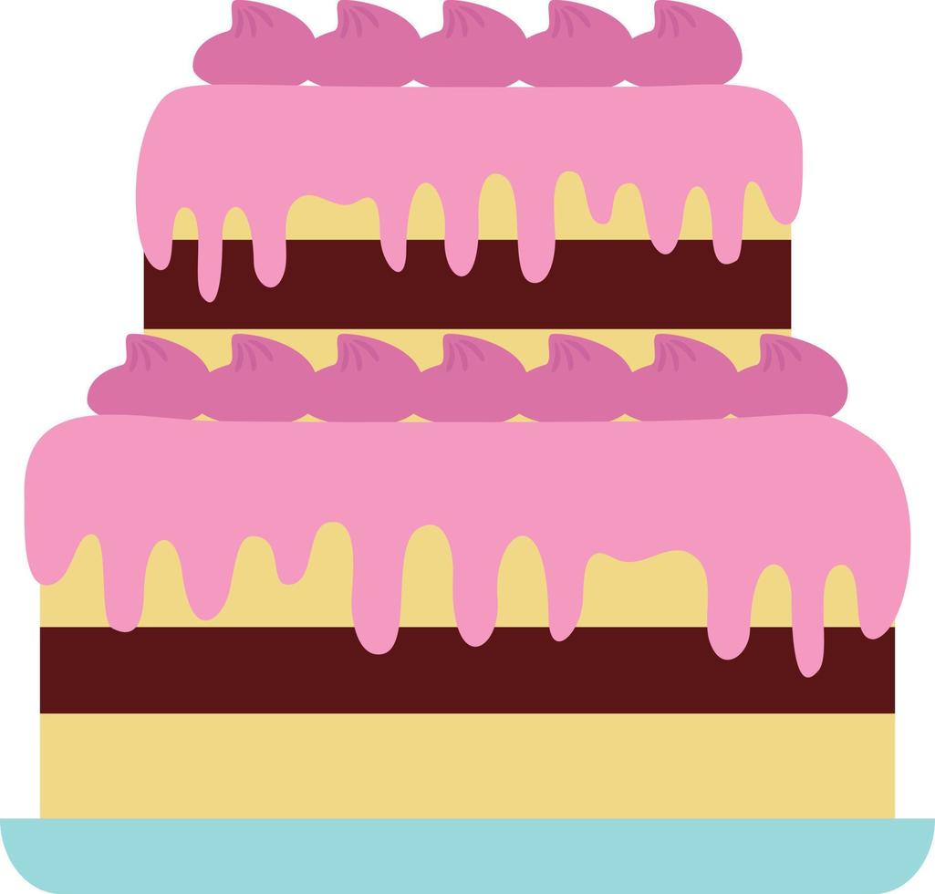 diseño de icono de pastel de fiesta, ilustración de elemento de pastel de cumpleaños. vector